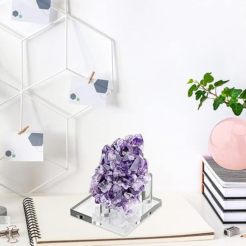 Supports de roche - Support d'affichage de roche portable transparent | Affichage de la collection du support de roche, base d'échantillons en minéraux Tress Supports de chevilles pour - Nail Gallerys