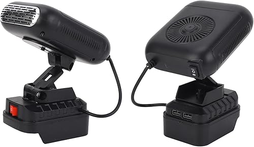 Chauffage de Chauffage à Batterie Portable à Batterie à Batterie Flip à 90 Degrés 2 Températures 2xUSB Space Portable Space pour BL1830 BL1850 BL1840 BL1845 BL1815 BL1820 BL1860B - Nail Gallerys