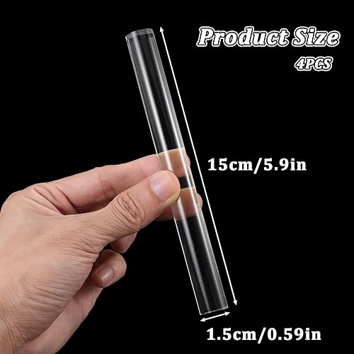 Xinjoduz Lot de 4 mini rouleaux à pâtisserie en acrylique transparent pour loisirs créatifs, séchage à l'air libre, outils de coupe pour poterie, modelage, sculpture d'ongles, loisirs créatifs - Nail Gallerys