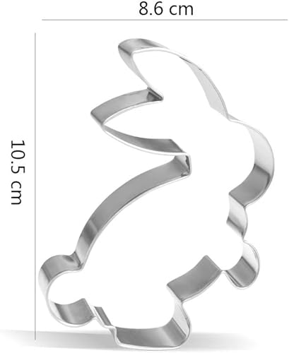 Emporte-pièce en forme de lapin en acier inoxydable 10,5 cm - Nail Gallerys