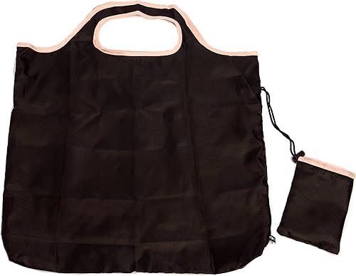 Sac de courses gripOne - Pliable - Résistant aux déchirures - Léger et compact, Schwarz-pfirsich - Nail Gallerys