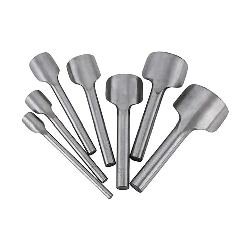 Lot de 7 Poinçons Demi-ronds en Cuir pour Travaux Manuels Maroquinerie 10-40 mm Outils de Découpe en Acier Poinçon pour Cuir - Nail Gallerys