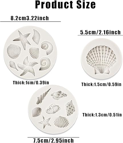 Lot de 3 moules en silicone animaux marins - Fondant 3D - Animaux marins - Pour chocolat, pudding, glaçons, argile, savon fait main - Nail Gallerys