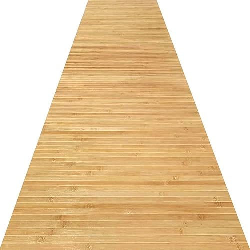 Tapis de couloir Corsia Cuisine Bambou Retro Antidérapant, Caoutchouc Beige (150 x 50 cm) - Nail Gallerys