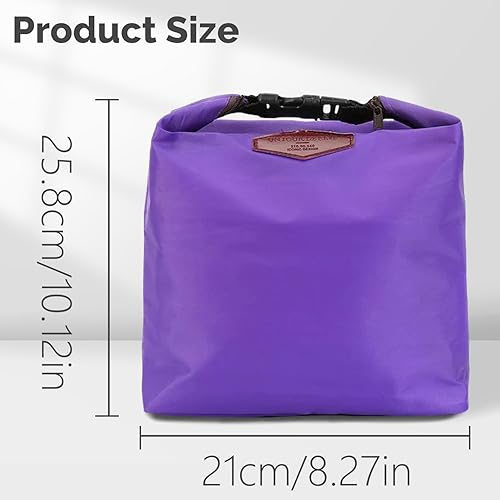 Générique 2 Sacs à Fermeture Éclair - Sacs à Lunch Thermiques Élégants pour Chaud/Froid - pour Voyage, Bureau, Pique-Nique - Lot de Violet (Pourpre) et Bleu Marine (Bleu) (1) - Nail Gallerys