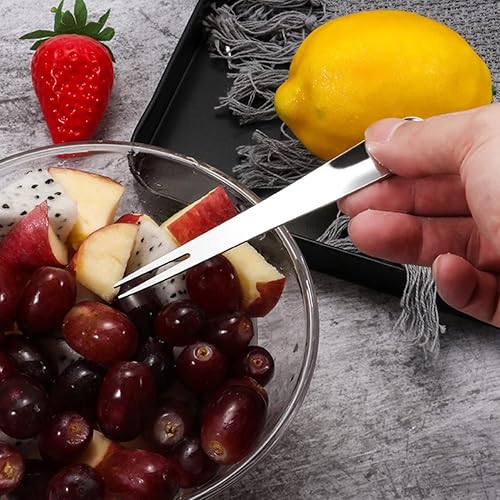 HOMSFOU 24 Pièces Fourchette À Fruits En Acier Inoxydable Fourchette À Sucre Apéritif Petites Fourchettes Fourchette À Fruits En Métal Fourchettes À Fruits Fourchettes À Crème Glacée Mini - Nail Gallerys