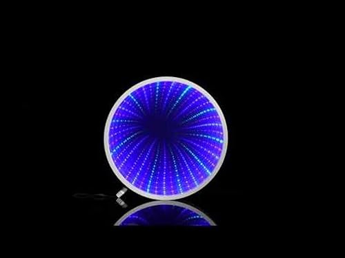 Playlearn Miroir Blanc Infinity | Miroir Lumineux sensoriel Blanc 25 cm Multicolore 42 LED - Nail Gallerys