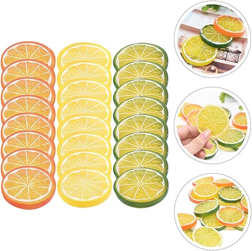 GRIRIW Lot de Fausses Tranches de Citron pour Jouets Éducatifs Accessoires Photo Et Accessoires de Cuisine - Nail Gallerys