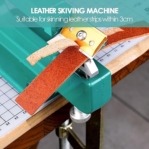 Machine à parer cuir - Acier robuste, manuelle réglable | Outil artisanal coupe fine peau, appareil épluchage précis pour maroquinerie professionnelle et travaux détaillés du cuir végétal ou tanné - Nail Gallerys