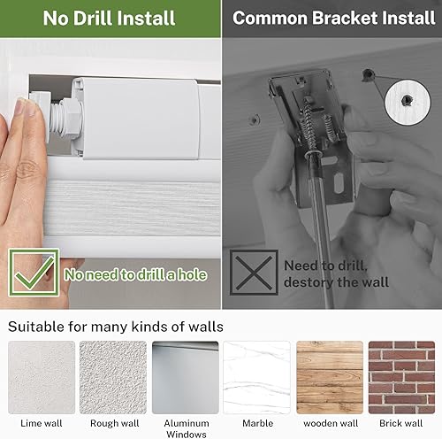 Stores cellulaires sans fil sans perçage - Stores en nid d'abeille avec isolation thermique - Couleur assortie - Facile à installer - pour la maison et le bureau (filtre la lumière, noir, 125 x 165 cm - Nail Gallerys