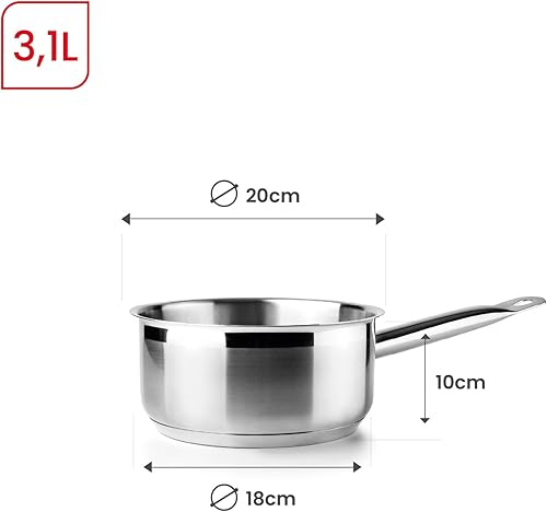 IBILI 607620 Casserole 18/10 Steel, Argenté. - Nail Gallerys