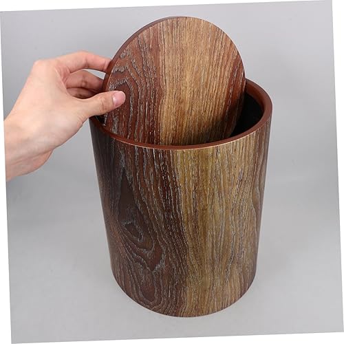 Ciieeo Poubelle Élégante à Couvercle Basculant en Imitation Bois de 20 L Taille Poubelle Domestique pour Cuisine - Nail Gallerys