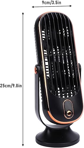 RIZGHWOY Ventilateur de la Tour de Bureau, Ventilateur Rechargeable USB Ventilateur de Bureau Portable 5 Vitesses Réglables de la Batterie de 1000mAh avec Tête Inclinable et Affichage LED (1) - Nail Gallerys