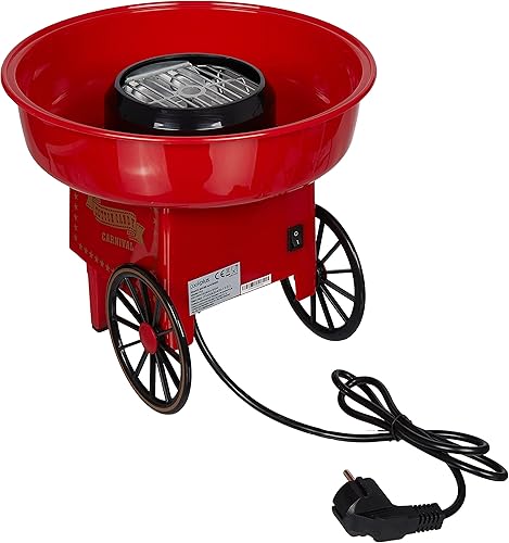 Cookplus Machine à barbe à papa Rouge Réchauffement rapide et facile, facile à transporter, facile à utiliser et facile à nettoyer, rapide et savoureux - Nail Gallerys