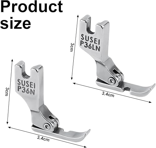 2pcs Pied Presseur pour Machine à Coudre, en Métal Pied Presseur Fermeture à Glissière pour Singer Brother Janome Juki Babylock Elna White Necchi Simplicity Riccar Les Machines à Coudre - Nail Gallerys