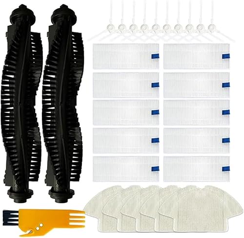 Compatible avec (360 S6 / Tefal Rowenta X-plorer 75 série Animal) Brosse latérale Principale Filtre vadrouille Robot aspirateur pièce de Rechange Accessoire(Set 1) - Nail Gallerys