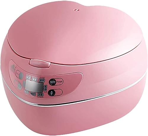 Cuiseur à riz intelligent 300 W 1,8 L – Cuiseur à riz portable 6 en 1 avec minuterie préréglée et thermostat – Design en forme de cœur de pêche – Parfait pour cuire du riz, de la soupe, du porridge - Nail Gallerys