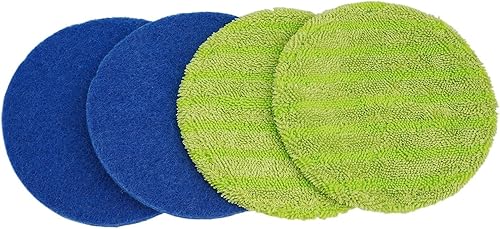 Nettoyeur de sol électrique rechargeable avec 4 serpillères interchangeables en microfibre pour usage domestique - Nail Gallerys