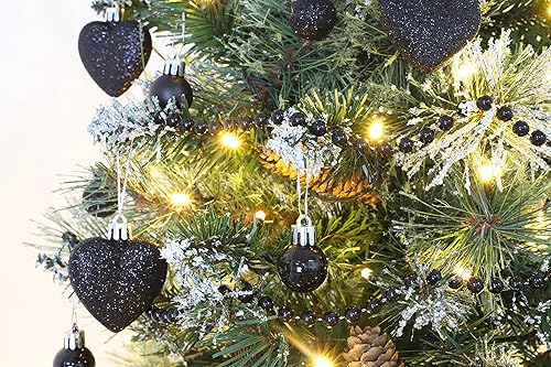 Paquet de 25, 25mm, 2.5cm Brillant, Matt & Glitter Mini Christmas Tree Baubles (Champagne) - Nail Gallerys