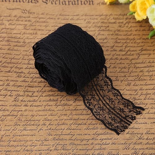 Garniture de Ruban de Tissu de Dentelle Mince de 10 m/Petit Pain Ruban de Garniture de Dentelle de 4.5cm de Largeur pour l'Artisanat de Bricolage (Rot) - Nail Gallerys