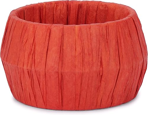 Ajuny Lot de 12 Ronds de Serviette Décoratifs en Raphia et Rotin Orange Fabriqués à la Main pour Décoration de Table Salle à Manger Mariage Dîner Fête - Nail Gallerys
