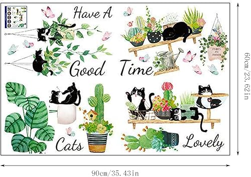 Eabdice Stickers Muraux Plantes, Sticker Mural Plante Tropicale Déco, Tropicale Vertes Autocollants, pour la Décoration Murale Dans le Salon, le Bureau, l'Étude - Nail Gallerys