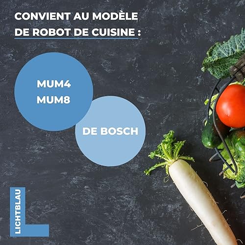 Lichtblau Entraîneur à hélice pour robot de cuisine MUM4 de Bosch sans accouplement dans le capot I Hachoir rotatif Pièce détachée pour MUZ4DS2 MUZ4DS3 00091027 I Bosch MUM4 Accessoire - Nail Gallerys