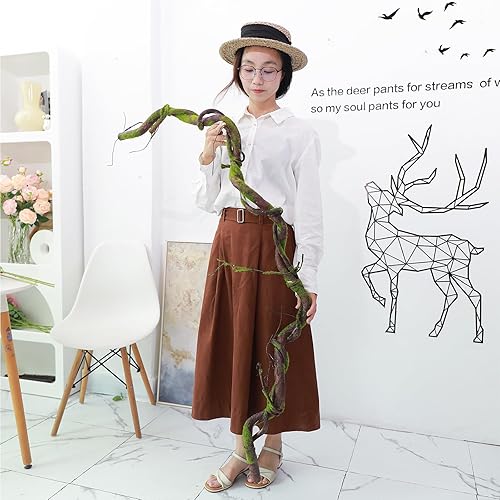 180cm / 70.9inch pliable réaliste branches d'arbre artificiel vignes mur jardin plantes suspendues fausses de rattan tronc canne pour la chambre maison habitat porte d'entrée Halloween wrap décoration - Nail Gallerys