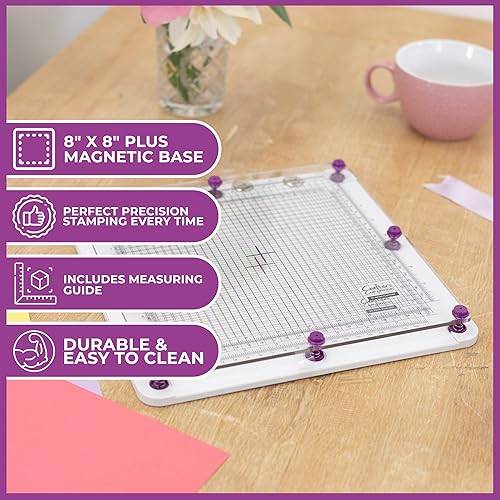Crafter's Companion CC-Tool-STPLATMB 8' x 8' Platform Magentic Base-Provides Constitent and Precise Stamping, Clear - Nail Gallerys