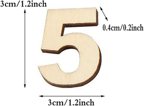 JKJF Lot de 60 pièces en bois contreplaqué numéro 0 à 9 pour loisirs créatifs - Nail Gallerys