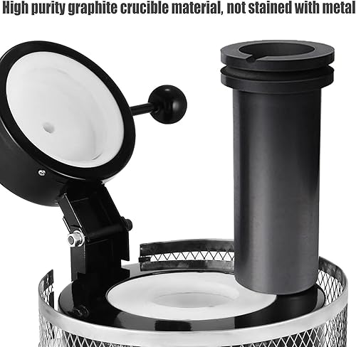 vanenferse 1150 ℃ Four De Fusion Électrique en Or, Four De Fusion Numérique pour Métaux avec 1/2/3 Kg Creuset Graphite pour Raffinage De Métaux Ferraille De Fusion Argent Or Cuivre en Aluminium - Nail Gallerys