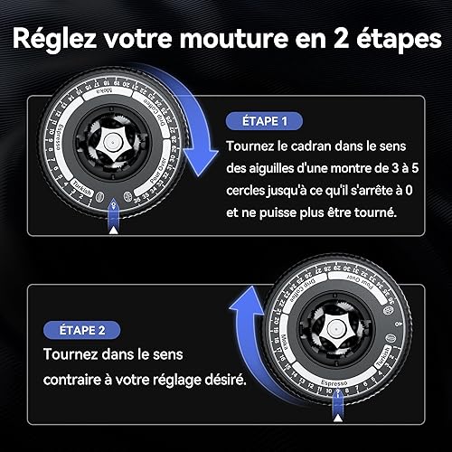 Moulin à Café Meule Conique, HiBREW Moulin à Expresso Dose Unique avec 36 Moutures Réglables, Capacité de 50g, Alliage d'Aluminium, Convient Pour l'Expresso/Moka/Café Turc/Café Goutte à Goutte - Nail Gallerys