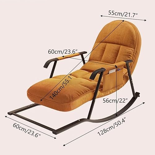 Kaverno Fauteuil À Bascule avec Repose-Pieds, Fauteuil À Bascule Rocking Chair avec Accoudoirs Et Latéraux Poches, Chaise Allaitement, Fauteuil Inclinable Rembourré Confortable pour Salon(Blue) - Nail Gallerys