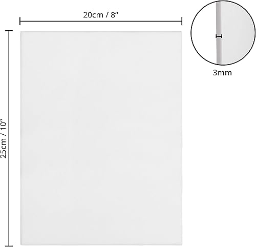 Kurtzy Lot de 24 Toile a Peindre - 20 x 25 cm - Toile Vierge Préétirée – Idéales pour la Peinture à l’Huile, Acrylique et pour le Dessin et Croquis - Nail Gallerys