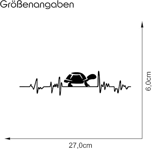 Finest Folia Autocollant K150 - Motif : battement de cœur - Animaux - Largeur : 27 cm - Pour voiture, réfrigérateur, ordinateur portable - Noir mat, 23 tortue - Nail Gallerys