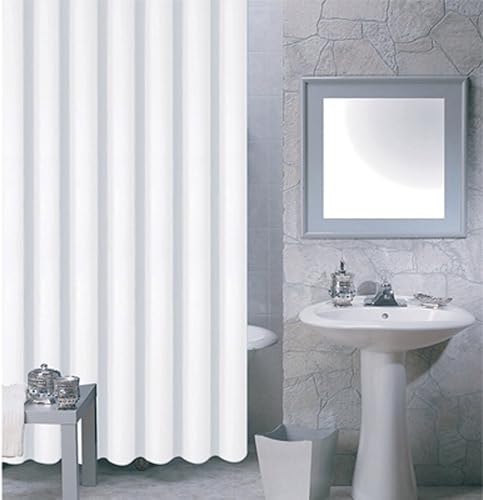 MSV homeXpert Rideau de Douche Plastique PVA 180x200cm Fuschia - Anneaux Inclus - Nail Gallerys