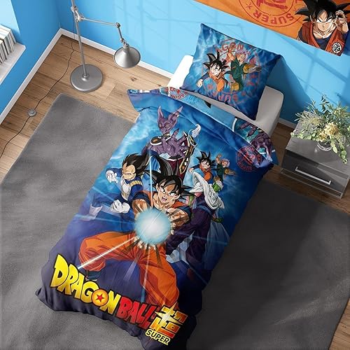 Dragon Ball Z Parure Housse de Couette 140 x 200 cm + taie d'oreille 63 x 63 cm - Nail Gallerys