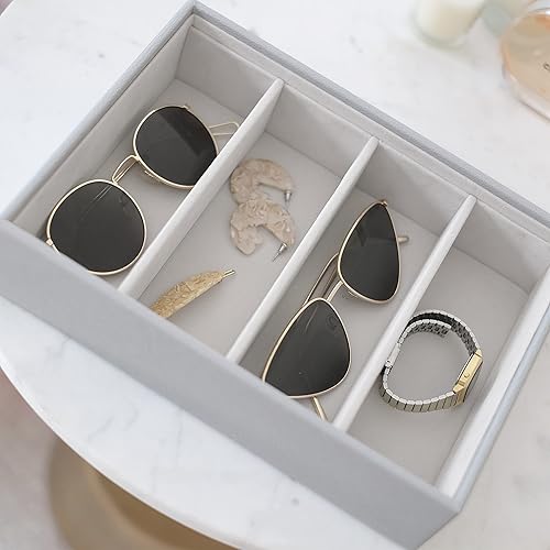 Stackers – Boîte à bijoux et lunettes de soleil classique, gris galet, taille M - Nail Gallerys