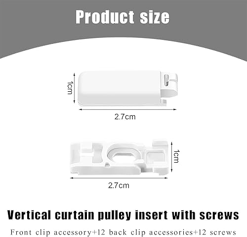 12 Pièces Blanc Supports de Serrage,Sabots Universels,avec Vis,Compatibles Plaques Adhésives,pour Stores Plissés et d'autres modèles de fenêtres - Nail Gallerys