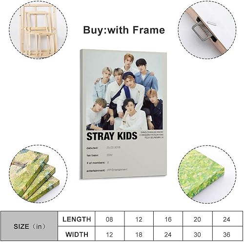 Stray Kids Poster de profil Skz Poster Kpop Poster Stray Kids All Group Members Poster mural rétro esthétique décoration de chambre pour décoration de maison et de bureau 30 x 45 cm - Nail Gallerys