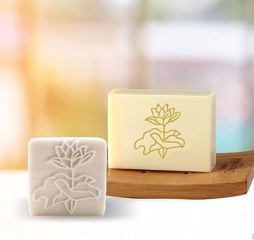 Cjeuxnr Tampon en résine fait à la main, mini moule à tamponner en forme de lettre, tampon carré pour savon naturel pour la fabrication de savon fait à la main (petit poisson) - Nail Gallerys