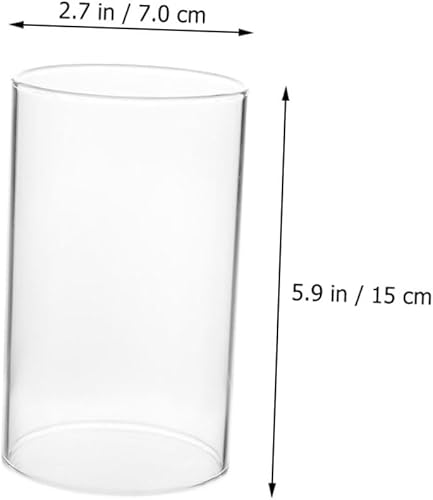 ORFOFE 2pièces Support De Bougie Transparent Verre Lot de Bougeoirs Cylindriques pour Bougies Pillar Anti-Vent Décoration Élégante pour Maison Et Événements Spéciaux - Nail Gallerys