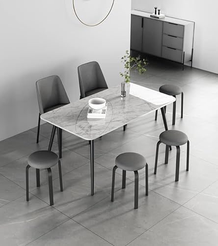 Balama Tabouret noir et gris empilable rembourré 45 x 31 x 31 cm en métal avec patins réglables et housse en tissu robuste, imperméable et respirant - Nail Gallerys