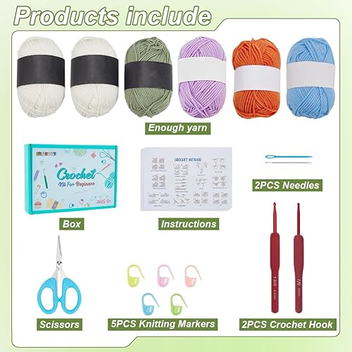 FREEBLOSS Kit de crochet pour sac de fleurs au crochet pour débutants, sacs carrés au crochet et fourre-tout, sac fourre-tout floral, sac en tricot, sac à main à fleurs, kit de démarrage pour adultes - Nail Gallerys