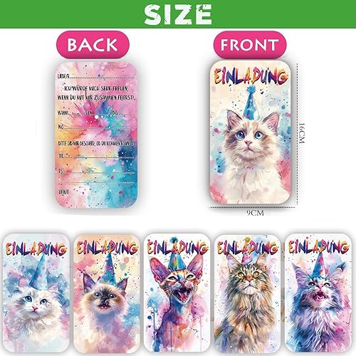 ZELAITE Lot de 10 cartes d'invitation pour anniversaire d'enfant, garçons, abeilles, avec 10 enveloppes (I) - Nail Gallerys