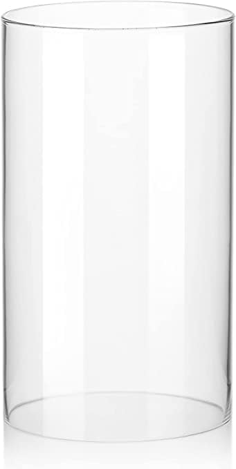 Oberstdorfer Glashütte Cylindre en verre soufflé transparent - Ouverture extérieure en bas et en haut - 24,5 cm - Hauteur : 24 cm - Sans fond - Nous fabriquons les cylindres dans tous les diamètres et - Nail Gallerys