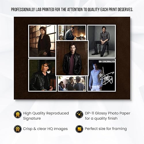 RJR PRINTS Ian Somerhalder – Vampire Diaries – Photo A4 dédicacée avec impression pré-imprimée qui ferait un excellent cadeau pour tout fan. - Nail Gallerys