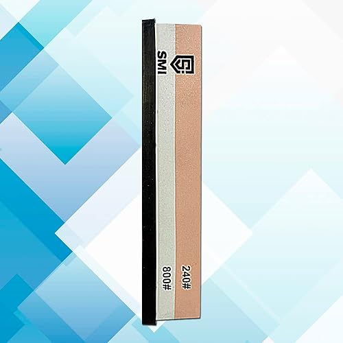SMI - Pierres à aiguiser grain 240-800, Couteau aiguiseur, Pierres à Aiguiser pour Couteaux avec Base en Silicone Antidérapant et Guide d'angle - Nail Gallerys