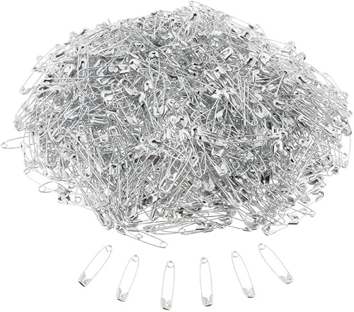 Lot de 1000 épingles à nourrice en métal plaqué nickel brillant 22 mm Argenté - Nail Gallerys