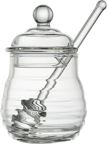 GuDoQi Pot De Miel Avec Cuillère À Miel Borosilicate Transparent Pot De Sirop Pour Le Stockage Et La Distribution De Miel Et De Sirop - Nail Gallerys